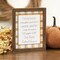 Autumn Plaque with Wooden Frame Orange and Ivory Fall Words Sign for Seasonal Home Decor